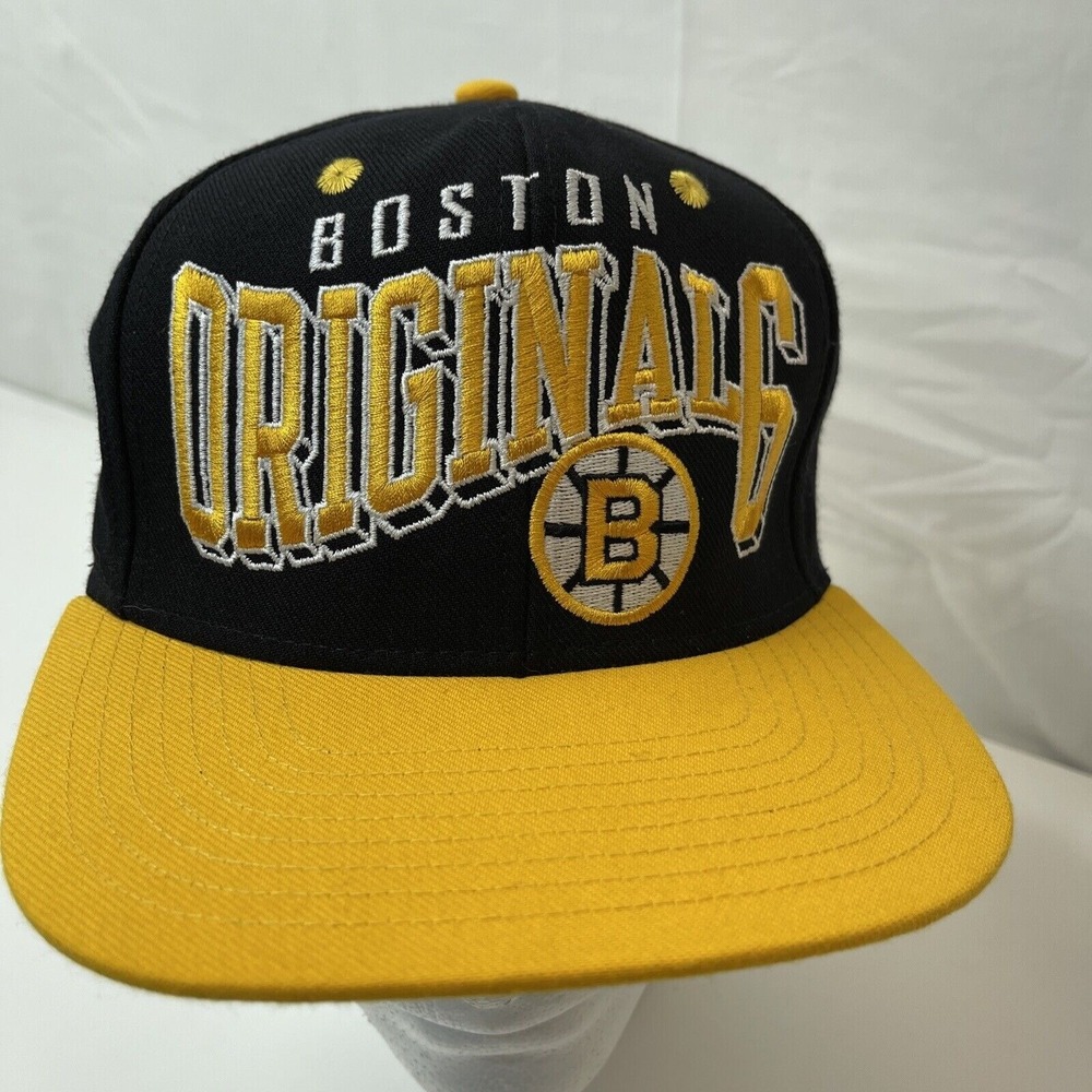 Boston Bruins Hat Cap spellout Snapback Adjustable CCM Rare HTF